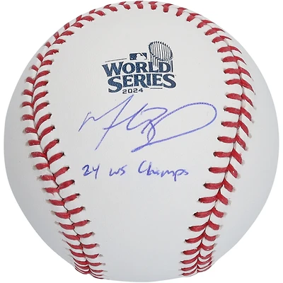 Mookie Betts Los Angeles Dodgers Autographed  2024 World Series Logo Baseball with "24 WS Champs" Inscription