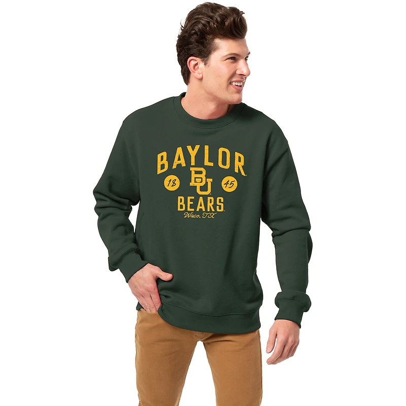Men's League Collegiate Wear Green Baylor Bears Essentials 2.0 Pullover Sweatshirt