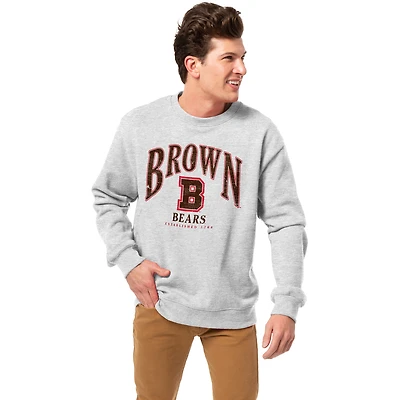 Men's League Collegiate Wear Heather Gray Brown Bears Essentials 2.0 Pullover Sweatshirt