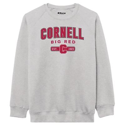 Men's League Collegiate Wear  Heather Gray Cornell Big Red Essentials 2.0 Pullover Sweatshirt
