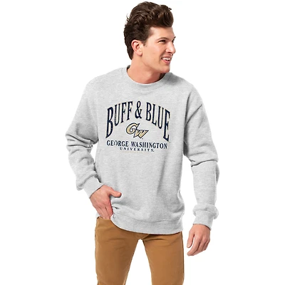 Men's League Collegiate Wear Heather Gray George Washington University Essentials 2.0 Pullover Sweatshirt