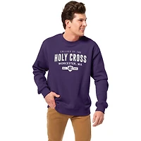 Men's League Collegiate Wear Purple Holy Cross Crusaders Essentials 2.0 Pullover Sweatshirt