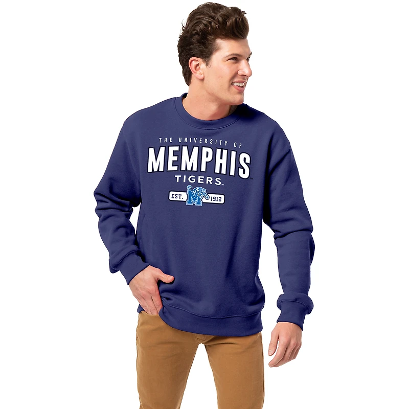 Men's League Collegiate Wear Royal Memphis Tigers Essentials 2.0 Pullover Sweatshirt
