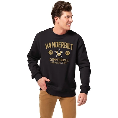 Men's League Collegiate Wear Black Vanderbilt Commodores Essentials 2.0 Pullover Sweatshirt