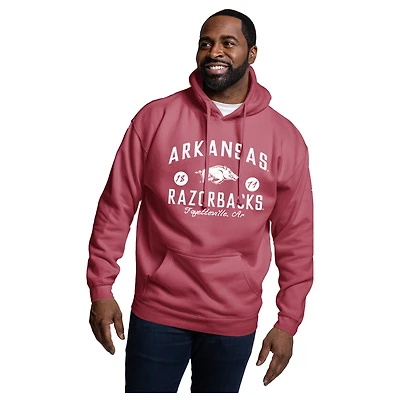 Men's League Collegiate Wear Cardinal Arkansas Razorbacks Essentials 2.0 Fleece Pullover Hoodie
