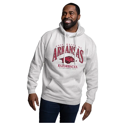 Men's League Collegiate Wear Heather Gray Arkansas Razorbacks Essentials 2.0 Fleece Pullover Hoodie