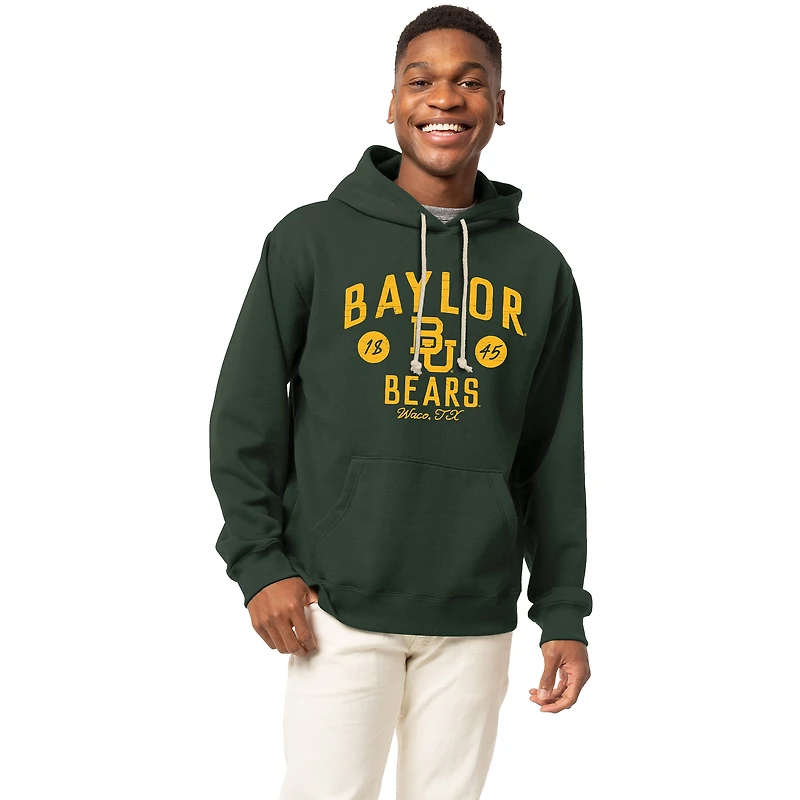 Men's League Collegiate Wear Green Baylor Bears Essentials 2.0 Fleece Pullover Hoodie