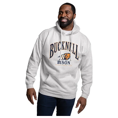 Men's League Collegiate Wear Heather Gray Bucknell Bison Essentials 2.0 Fleece Pullover Hoodie