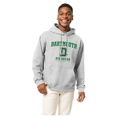 Men's League Collegiate Wear Heather Gray Dartmouth Big Green Essentials 2.0 Fleece Pullover Hoodie