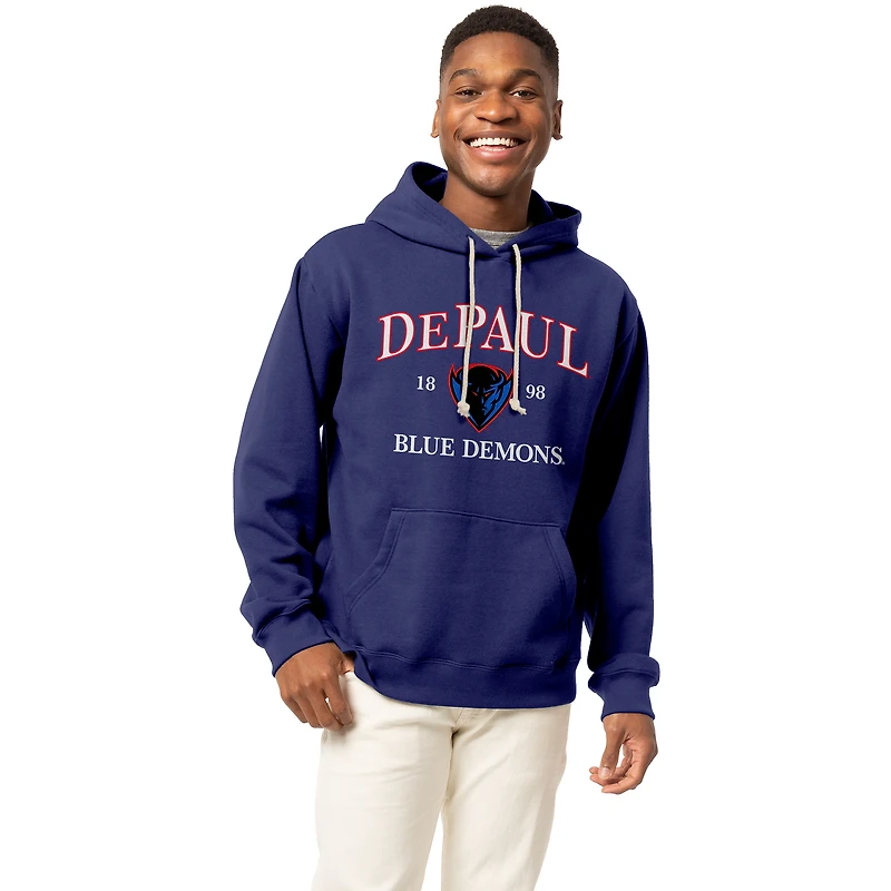 Men's League Collegiate Wear Royal DePaul Blue Demons Essentials 2.0 Fleece Pullover Hoodie