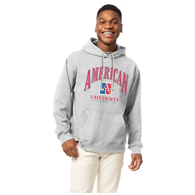 Men's League Collegiate Wear Heather Gray American University Eagles Essentials 2.0 Fleece Pullover Hoodie