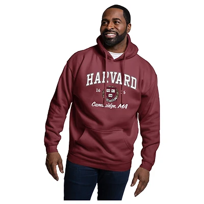 Men's League Collegiate Wear Crimson Harvard Essentials 2.0 Fleece Pullover Hoodie