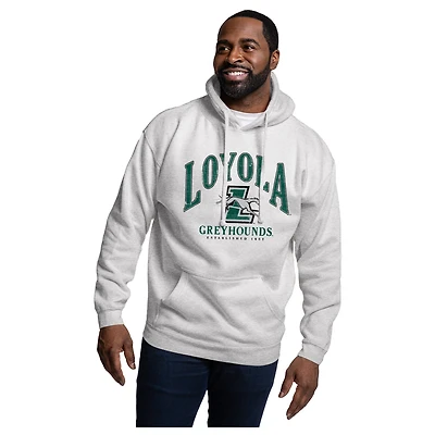 Men's League Collegiate Wear Heather Gray Loyola Greyhounds Essentials 2.0 Fleece Pullover Hoodie