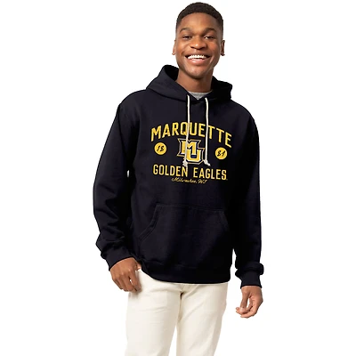 Men's League Collegiate Wear Navy Marquette Golden Eagles Essentials 2.0 Fleece Pullover Hoodie