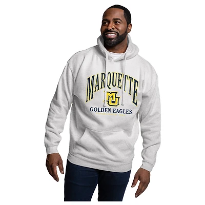 Men's League Collegiate Wear Heather Gray Marquette Golden Eagles Essentials 2.0 Fleece Pullover Hoodie