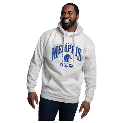 Men's League Collegiate Wear Heather Gray Memphis Tigers Essentials 2.0 Fleece Pullover Hoodie