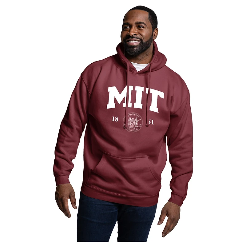 Men's League Collegiate Wear Cardinal MIT Engineers Essentials 2.0 Fleece Pullover Hoodie