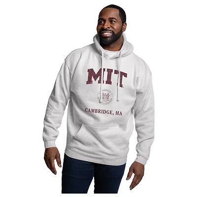 Men's League Collegiate Wear Heather Gray MIT Engineers Essentials 2.0 Fleece Pullover Hoodie