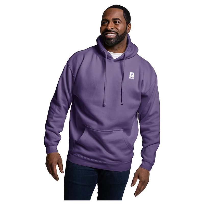 Men's League Collegiate Wear Purple NYU Violets Essentials 2.0 Fleece Pullover Hoodie