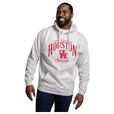 Men's League Collegiate Wear Heather Gray Houston Cougars Essentials 2.0 Fleece Pullover Hoodie