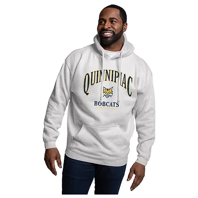 Men's League Collegiate Wear Heather Gray Quinnipiac Bobcats Essentials 2.0 Fleece Pullover Hoodie