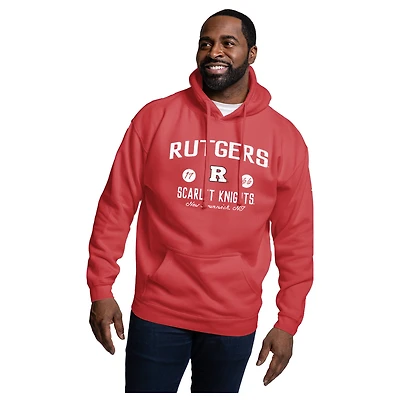 Men's League Collegiate Wear Scarlet Rutgers Knights Essentials 2.0 Fleece Pullover Hoodie