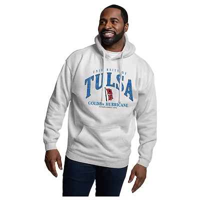 Men's League Collegiate Wear Heather Gray Tulsa Golden Hurricane Essentials 2.0 Fleece Pullover Hoodie