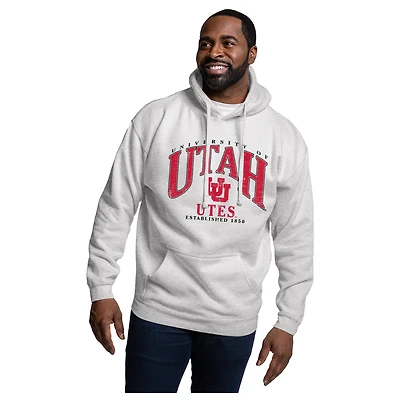 Men's League Collegiate Wear Heather Gray Utah Utes Essentials 2.0 Fleece Pullover Hoodie