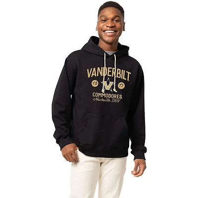 Men's League Collegiate Wear Black Vanderbilt Commodores Essentials 2.0 Fleece Pullover Hoodie