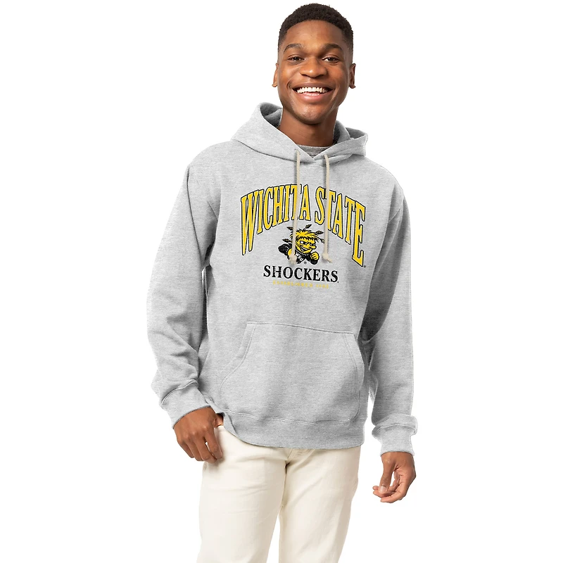 Men's League Collegiate Wear Heather Gray Wichita State Shockers Essentials 2.0 Fleece Pullover Hoodie