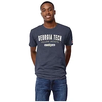 Men's League Collegiate Wear Heather Navy Georgia Tech Yellow Jackets Victory Falls Tri-Blend T-Shirt