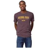 Men's League Collegiate Wear Heather Maroon Arizona State Sun Devils Victory Falls Tri-Blend T-Shirt
