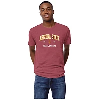 Men's League Collegiate Wear Heather Maroon Arizona State Sun Devils Victory Falls Tri-Blend T-Shirt