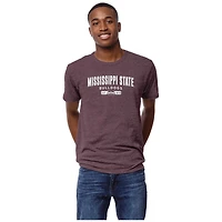 Men's League Collegiate Wear Heather Maroon Mississippi State Bulldogs Victory Falls Tri-Blend T-Shirt