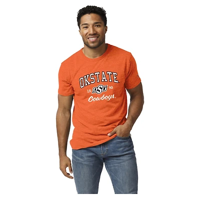 Men's League Collegiate Wear Heather Orange Oklahoma State Cowboys Victory Falls Tri-Blend T-Shirt