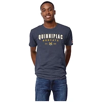 Men's League Collegiate Wear Heather Navy Quinnipiac Bobcats Victory Falls Tri-Blend T-Shirt