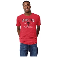 Men's League Collegiate Wear Heather Red Texas Tech Red Raiders Victory Falls Tri-Blend T-Shirt