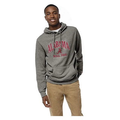 Men's League Collegiate Wear Heather Gray Alabama Crimson Tide Heritage Tri-Blend Pullover Hoodie