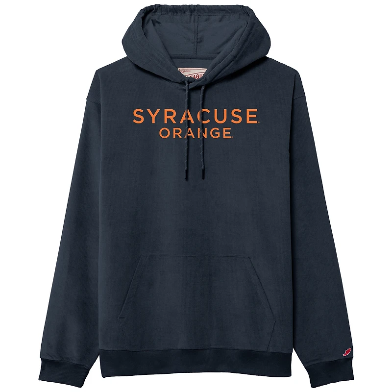 Men's League Collegiate Wear Navy Syracuse Orange Stretch Cord Pullover Hoodie