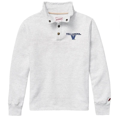 Men's League Collegiate Wear Gray Villanova Wildcats 1636 Fleece Quarter-Snap Pullover Top