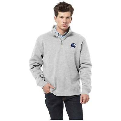 Men's League Collegiate Wear Heather Gray Creighton Bluejays Essentials Fleece 2.0 Quarter-Zip Jacket