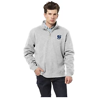 Men's League Collegiate Wear  Heather Gray Creighton Bluejays Essentials Fleece 2.0 Quarter-Zip Jacket