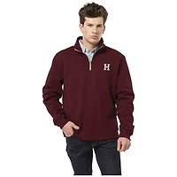 Men's League Collegiate Wear  Crimson Harvard Crimson Essentials Fleece 2.0 Quarter-Zip Jacket