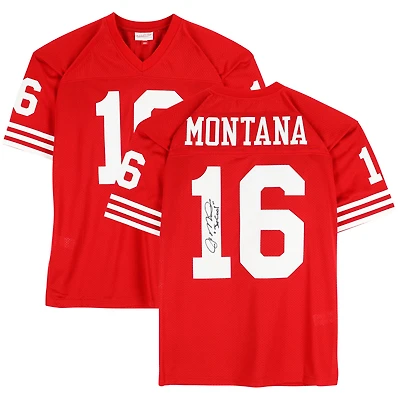 Joe Montana San Francisco 49ers Autographed Scarlet Mitchell & Ness Authentic Jersey with "Joe Cool" Inscription