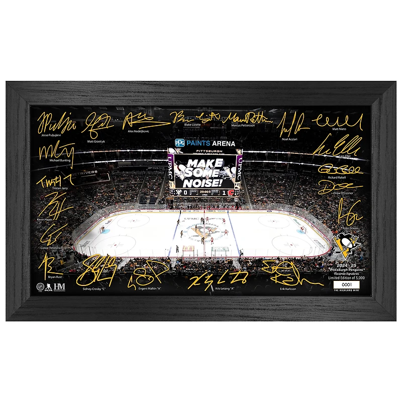 Highland Mint  Pittsburgh Penguins 2024-2025 Signature Rink Print