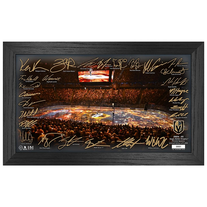 Highland Mint  Vegas Golden Knights 2024-2025 Signature Rink Print