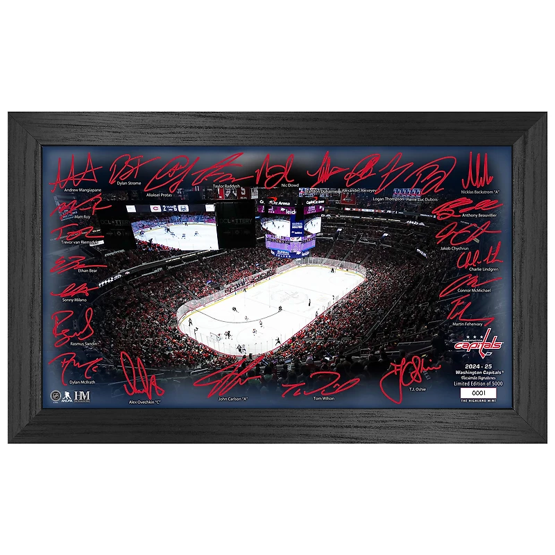 Highland Mint  Washington Capitals 2024-2025 Signature Rink Print