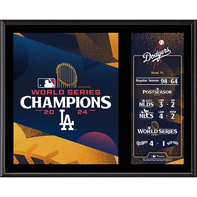 Los Angeles Dodgers 2024 World Series Champions 12" x 15" Sublimated Plaque