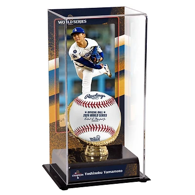 Yoshinobu Yamamoto Los Angeles Dodgers 2024 World Series Champions Sublimated Display Case with Image