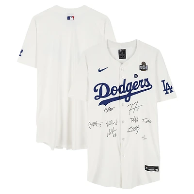 Limited Edition #50/50: Los Angeles Dodgers Autographed Nike 2024 World Series Champions Authentic Jersey with 8 Signatures including Mookie Betts, Freddie Freeman & Yoshinobu Yamamoto